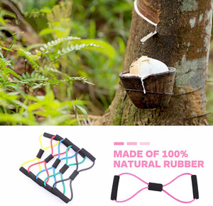 8-shaped latex đàn hồi tập thể dục kháng Ống đào tạo ban nhạc với bọt xử lý cho nhà phòng tập thể dục Workout cơ thể xây dựng - Product Image 2