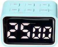 Timer LED Mini Digital, Timer Hitung Mundur/Naik LED Isi Ulang, 3 Waktu Memori Pra-Atur, Alarm Keras, Fungsi Nyala/Mati, Ideal untuk Pekerjaan Rumah