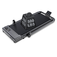DAPOW 2025 Tapis roulant pliable portable mini, moteur électrique, entraînement cardio, marche, utilisation à domicile, écran LED, affichage des calories