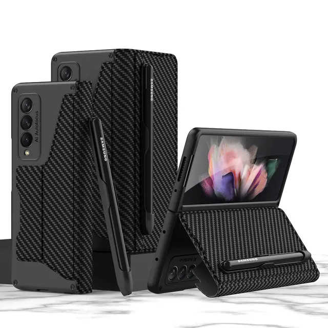 Wallet Flip Leather Phone Case for Samsung Galaxy Z Fold 2 3 4 5 With Removable Pen Card Slot Holder Cover Funda Capa Luxury