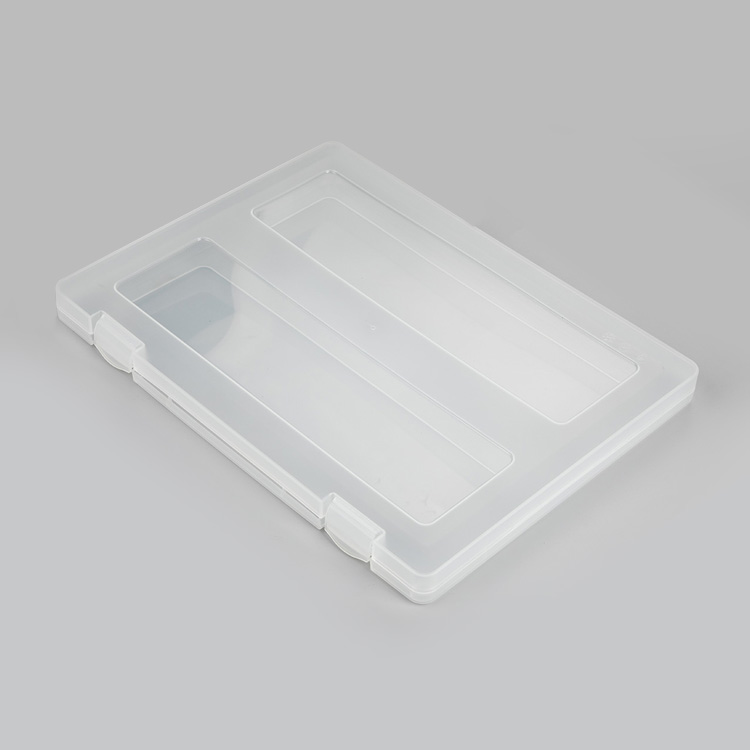 Простой в переноске маленький прозрачный полипропиленовый пластиковый Настольный органайзер для файлов с пользовательским логотипом набор с крышкой