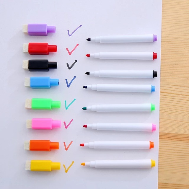 Multi-Color Best Small Magnetic Whiteboard Marker Pen with Eraser
