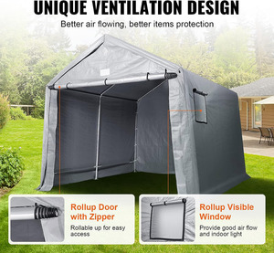Pissenlit Toit à cadre en acier étanche <span class=keywords><strong>Tondeuse</strong></span> à gazon extérieure instantanée Bois de chauffage <span class=keywords><strong>Abri</strong></span> de garage portable avec couverture Ripstop - Product Image 2