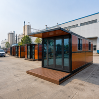 Conteneur pliable de 20 pieds à assemblage rapide, bâtiment préfabriqué avec porte et fenêtre, pour bureau de chantier, dortoir, projet d'hébergement