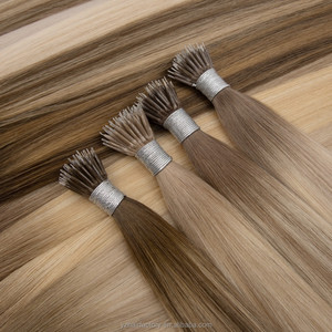 Extensions capillaires Yuanzhen de haute qualité à nano-anneaux, double épaisseur, pointe plate, cheveux russes, extensions à pointe plate en kératine - Product Image 1