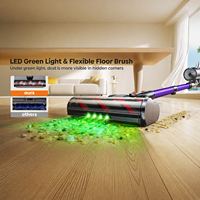 Aspirateur sans fil 260W 27000PA 45 min d'autonomie Brosse motorisée pour lit Tuyau flexible Écran tactile LED Mode automatique Utilisation domestique et automobile HEPA