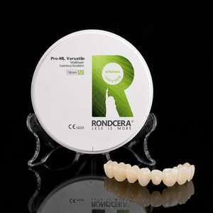 Bloc de zircone polyvalent Rondcera CE ISO 13485 compatible avec les bridges à vis pour la restauration <span class=keywords><strong>d</strong></span>'implants dentaires - Product Image 1