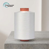 Filament de polyester recyclé certifié GRS DTY 55D/75D/100D/100D Haute ténacité Écologique Tissu tissé Anti-bactérien