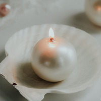 Bougie parfumée en forme de perle, bougie artisanale de luxe en coquille, décoration d'intérieur, cadeau de mariage, vente en gros