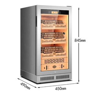 Humidor à cigares de petite taille Nuelead NE-101 avec contrôle de température constant, porte en verre amovible et étagères en cèdre - Product Image 4