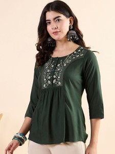 Top bordado Camisa de algodón Estilo Top regular - Product Image 6