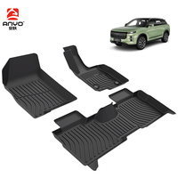 Tapis d'intérieur de voiture double couche conduite à droite 3D Tpe Tapis de sol de voiture doublure de plateau de pied pour Chery Jaecoo 7 PHEV RHD 2024-2025