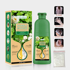 Shampoo colorant capillaire en <span class=keywords><strong>mousse</strong></span> à base de plantes, noir naturel, couvre efficacement les cheveux gris - Vente flash - Product Image 5