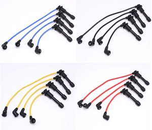 Cables de Silicona Dobles de 8 mm para <span class=keywords><strong>Mazda</strong></span> <span class=keywords><strong>MX5</strong></span> Mk1 y Mk2 en Negro/Amarillo/<span class=keywords><strong>Azul</strong></span>/Rojo DKB139 VA2394 - Product Image 1