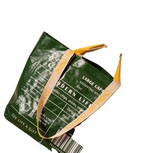 Bolsas de Compras Reutilizables de PP Tejido Laminado, Plegables, Impermeables, con Impresión Digital Personalizada Multicolor a Bajo Precio - Product Image 2