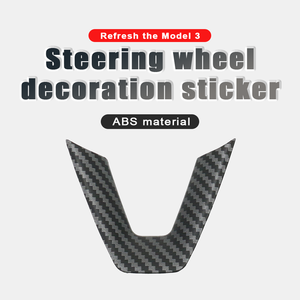 Araba aksesuarları araba direksiyon Panel dekorasyon kapak Trim kalıp Sticker Model Y Juniper için - Product Image 3