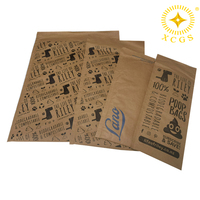 XCGS Sacs d'expédition en papier kraft rembourrés 100 % biodégradables avec logo personnalisé pour boucles d'oreilles, colliers, montres