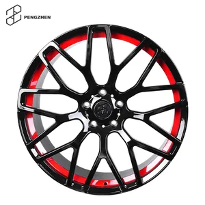 Pengzhen Custom Black and Red Line Alloy 20 23 inch 8 Spoke Car Rims Wheels 5x130 for Mercedes Benz G63