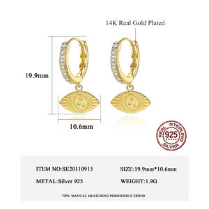 CZCITY-pendientes de aro con forma de aro para mujer, joyería coreana con diseño llamativo, Clip a la moda, Plata de Ley 925 - Product Image 2