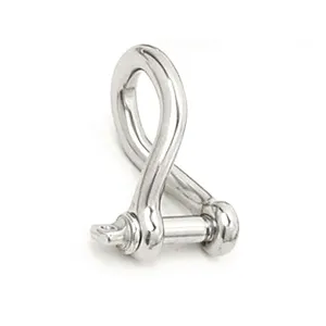 Factory Price Newest Marine Grade Stainless Steel Rigging Hardware Twisted Shackle