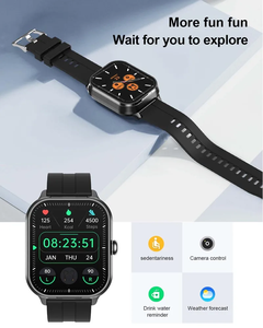 Écran tactile 2 en 1 Montre et écouteurs Tracker Sports Recorder Fréquence cardiaque Pression artérielle SmartWatch avec écouteurs - Product Image 5