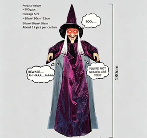 Fantasma Colgante <span class=keywords><strong>de</strong></span> <span class=keywords><strong>Bruja</strong></span> <span class=keywords><strong>de</strong></span> Halloween <span class=keywords><strong>con</strong></span> Sombrero y <span class=keywords><strong>Luz</strong></span>, Decoración Luminosa <span class=keywords><strong>de</strong></span> Pelo Largo para Casa Encantada, Horrorífica, ¡Gran Venta! - Product Image 6
