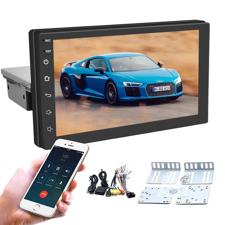 Autosonic 1 din car mp5 player portátil dvd player do carro android reprodutor multimídia carro