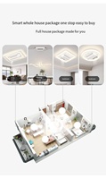 Ventilateur de plafond LED sans pales 120V/220V avec variateur de fréquence, design moderne, type lustre, pour éclairage de plafond.