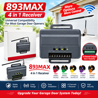 Récepteur de porte de garage 893MAX 4 en 1, 850LM, code roulant, automatique, universel, compatible avec la plupart des ouvre-portes de garage