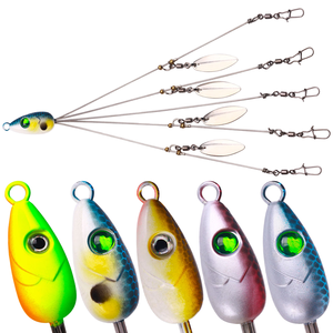 Vente en gros SS105 Acier inoxydable Alabama Rig 22cm Pliable Jig Head Parapluie Rig 5 Bras Portable Basse Pêche Lac Rivière - Product Image 1