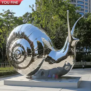 Art Modern Outdoor Stainless Steel Snail Sculpture