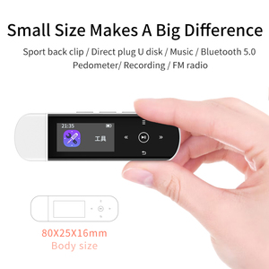 Jogging Run Clip <span class=keywords><strong>MP3</strong></span> <span class=keywords><strong>RUIZU</strong></span> 2024 Nouveau X69 Bluetooth Lecteur de Musique USB Mini Portable Walkman Support FM Enregistreur Horloge Podomètre - Product Image 2