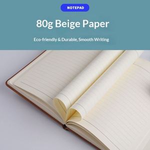 Carnet de réunion professionnel A5 en cuir PU, 100 feuilles, multicolore, logo personnalisable, papeterie de bureau et scolaire, reliure cousue - Product Image 3
