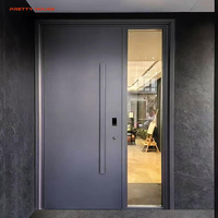Prettyhouse - Puertas de Seguridad Metálicas Manuales Antirrobo Modernas y Duraderas para Uso Exterior en Hogares, Previenen Robos