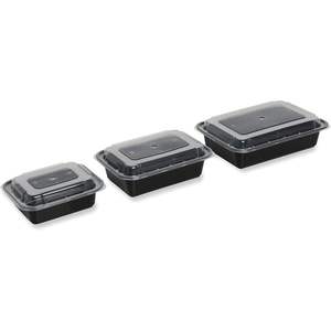 TORECT12 Recipiente de Plástico Transparente/Negro de 12 oz para Almacenamiento de Alimentos con Tapa 5.78 X 4.52 X 2.24 150/Caja - Product Image 3