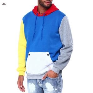 Sudadera con capucha de lana de bloque de color unisex, sudaderas de punto con mangas raglán bordadas, características antiarrugas antiretráctiles, diseño en blanco - Product Image 4