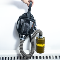 Masque à gaz intégral à grande fenêtre pour la lutte contre les incendies et les secours, anti-filtre bactéries, fumée et poussière radioactives HJ14 en silicone
