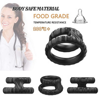 Cock Ring Penisvergrößerung Sexspielzeug für Männer Homosexuelle Verzögerung der Ejakulation Erwachsenenzubehör TPE Dick Ring Männlicher Masturbator Sex Shop 18+
