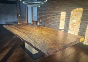 <span class=keywords><strong>Table</strong></span> sur mesure en bois de Suar de haute qualité avec bord naturel - Plateau en bois massif pour salle à manger, <span class=keywords><strong>table</strong></span> <span class=keywords><strong>basse</strong></span>, <span class=keywords><strong>table</strong></span> de conférence ou bureau - Product Image 2