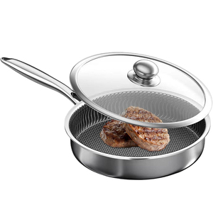 Triply Stainless Steel Frying <b>Pan</b> Non-Stick Coating Gas <b>Induction</b> Cooking 3 Layers Stainless Steel Saute <b>Pan</b> - Product Image 2