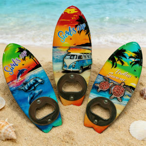 Logo personnalisé Floride plage Souvenir Surf décapsuleur MDF bois planche de surf décapsuleur - Product Image 1