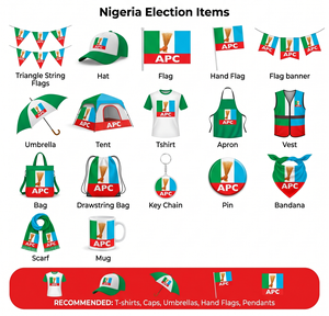 Drapeaux de Campagne Nigériens en Gros 3x5ft – Drapeaux des Partis APC et PDP – Bannières du Parti Démocratique du Peuple (APC) et du Parti Démocratique du Peuple (PDP) 2027 - Product Image 3