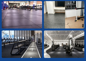 Tapete de Gimnasio Resistente con Diseño de Puntos Azules, Tapete de Ejercicio de Goma Antideslizante de Alta Densidad para Uso Intenso en Gimnasios - Product Image 6