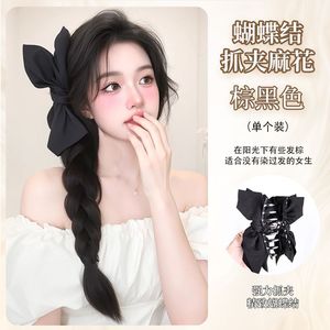 Peluca trenzada para mujer con lazo, clip para cola de caballo, estilo celebridad, accesorio para el cabello con trenza lateral, nueva peluca de cola de caballo estilo chino - Product Image 3