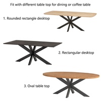 Bureau durable d'usine, vente en gros, pieds de table basse en acier d'araignée en métal