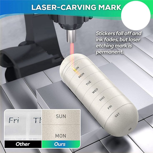 กล่องบรรจุยาที่บ้านทำจากโลหะขนาดใหญ่7ครั้งสำหรับจัดเก็บยาในบ้านทำจากอลูมิเนียมกล่องยาประจำสัปดาห์โลโก้ได้ตามต้องการ - Product Image 3