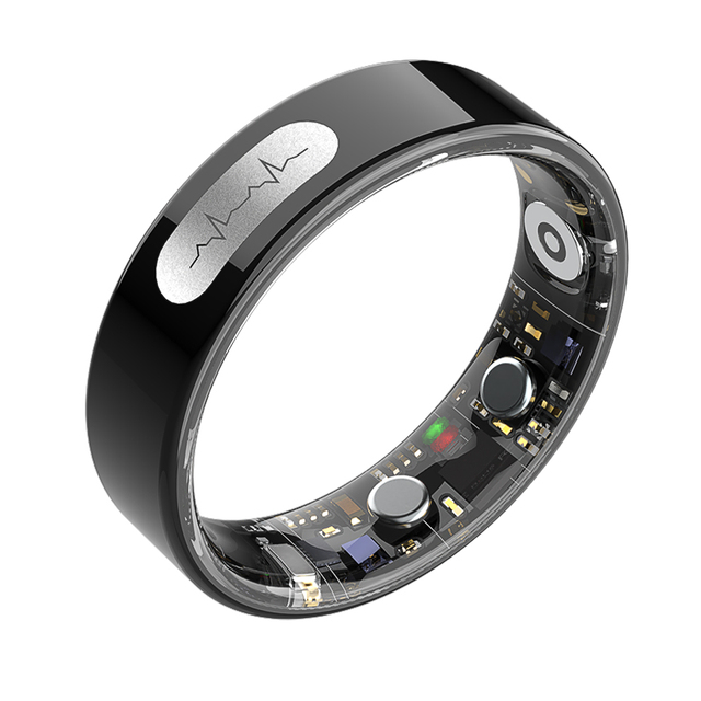 ECG Smart Health Ring Blood Pressure Exercise Tracking Remote Care IP68 Waterproof Smart Fitness Ring