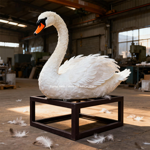 Mô hình thiên nga hoạt hình bằng thép giống như thật-trang trí chim thực tế cho khu vườn trung tâm mua sắm & triển lãm trong nhà - Product Image 5