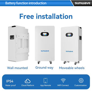 Batterie domestique LiFePO4 haute capacité 5/10/16/20 kWh Stockage modulaire pour systèmes solaires hors réseau et hybrides - Product Image 2