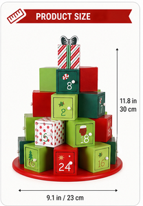 Stackable Tree Shaped Christmas Advent Calendar <b>Box</b> Rigid Cardboard <b>Empty</b> Mystery Blind <b>Box</b> <b>for</b> Surprise Holiday <b>Gift</b> Wholesale - Product Image 6